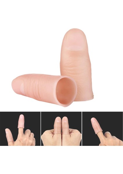20 Adet Tarzı Zes Sert Başparmak Ucu Parmak Sahte Sihirli Trick Yakın Çekim Görünen Ortadan Kaybolmak Parmak Trick Sahne Oyuncak Komik Prank Parti (Yurt Dışından)