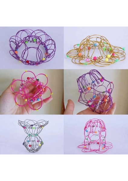 3 Adet Rastgele Renk Stili Fidget Oyuncak Otuz Altı Çeşit Çiçek Sepeti Yumuşak Çelik Çember Çocuk Dekompresyon Oyuncakları Yetişkin Çocuk Mandala Anti-Stres Oyuncak (Yurt Dışından)