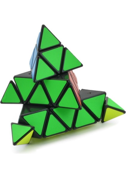 Siyah Stil Piramit Küp Siyahstickerless Sihirli Küp 95*95*95MM Piramit Küp 4x4 Bulmaca Piramit Küp Çocuklar Için Özel Oyuncaklar (Yurt Dışından)