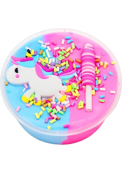 Tek Boynuzlu At Tarzı 60ML Renk Unicorn Kabarık Balçık Tutkal Tereyağı Slimes Malzemeleri Dıy Modelleme Polimer Kum Kıpır Kıpır Hamuru Sakız El Yapımı Oyuncak (Yurt Dışından)