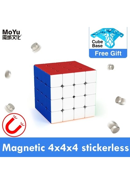 4m Tarzı Moyu Meilong Sihirli Küp Küp Hız Sihirli Bulmaca Strickerless 2x2 3x3 4x4 RS3M Neo Küp Magico Oyuncaklar (Yurt Dışından)