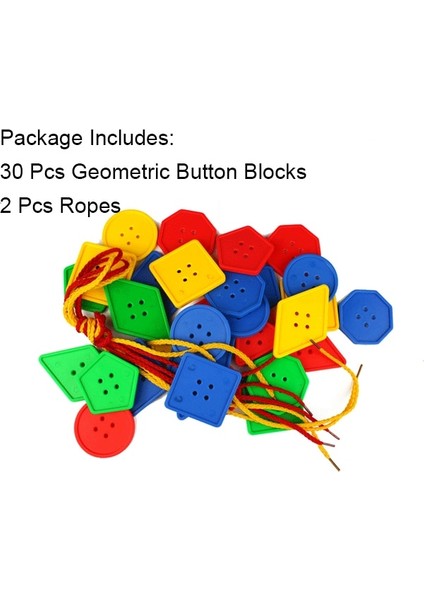 30DÜĞME Blok 2ip Stili Montessori Oyuncaklar Çocuklar Için Eğitici Oyuncaklar Erken Öğrenme Geometrik Bloklar Diş Açma Düğmeleri Öğretim Yardımcıları Gyh (Yurt Dışından)
