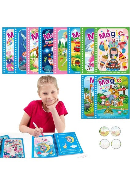 Rastgele 1 Adet Tarzı Çizim Montessori Oyuncaklar Büyülü Su Kitabı Yeniden Kullanılabilir Boyama Boya Duyusal Kitaplar Erken Eğitim Doğum Günü Noel Yeni Yıl Hediyesi (Yurt Dışından)