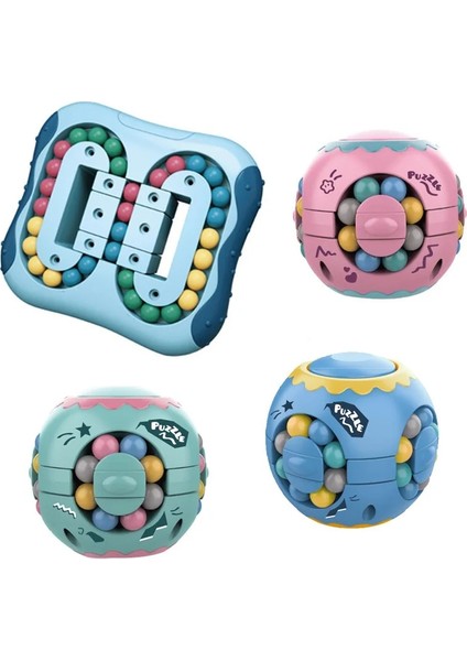 Type1 Kırmızı Stil Dönen Sihirli Fasulye Fidget Oyuncak Yetişkinler Çocuklar Için Yaratıcı Stres Giderme ve Zeka Oyunu (Yurt Dışından)