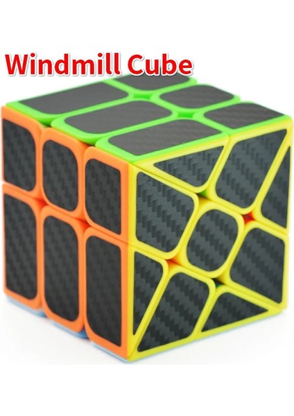 Yel Değirmeni Küp Stili Karbon Fiber Küp Sihirli Küp Hız 2x2 3x3 4x4 5x5 Piramit Sq1 Çarpık Bulmaca Pirinç Hamuru Cubo Magico Oyuncaklar Çocuklar Için (Yurt Dışından)