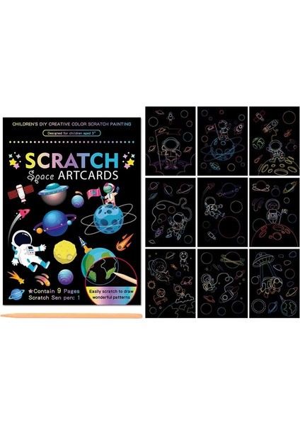 Hayvanat Bahçesi Stili Sihirli Gökkuşağı Renk Scratch Sanat Boyama Kağıt Kartı Kiti Karikatür Dinozor Çizim Tahtası Çocuklar Dıy Eğitici Oyuncaklar Montessori Oyuncaklar (Yurt Dışından)