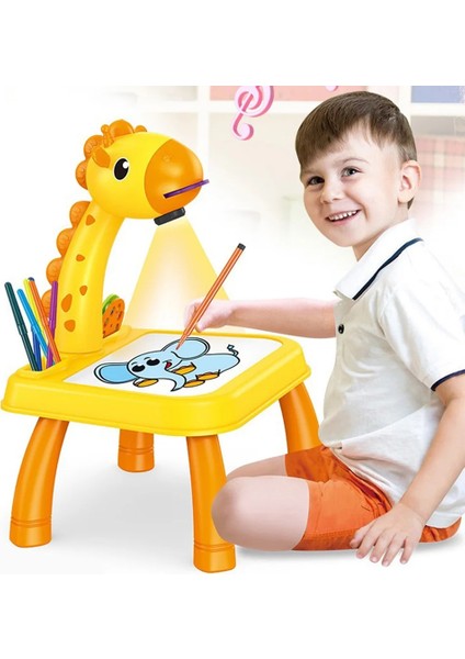 Mini Ördek Stili Çocuk LED Projektör Çizim Tahtası Çocuklar Boyama Masa Masası Montessori Eğitici Öğrenme Yazma Tableti Erkek Kız Oyuncaklar Için (Yurt Dışından) fiyatları