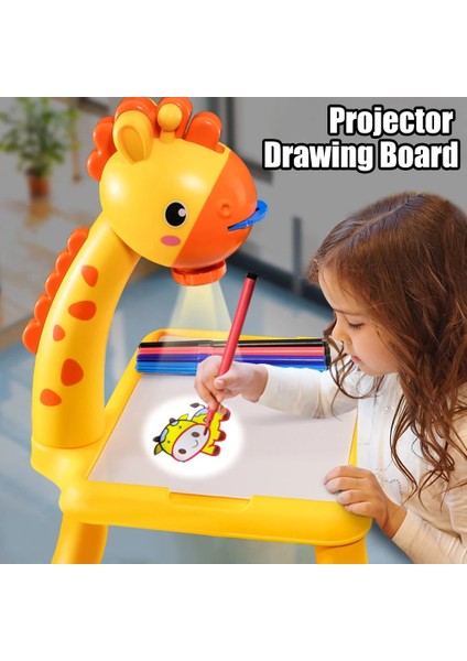 Mini Ördek Stili Çocuk LED Projektör Çizim Tahtası Çocuklar Boyama Masa Masası Montessori Eğitici Öğrenme Yazma Tableti Erkek Kız Oyuncaklar Için (Yurt Dışından) modelleri