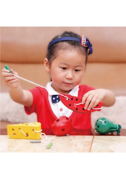 Armut Tarzı Ahşap Eğitim Bebek Anaokulu Fare Ipliği Peynir Oyuncak Erken Öğrenme Eğitim Oyuncaklar Montessori Öğretim Yardımcıları Matematik Oyuncak (Yurt Dışından)