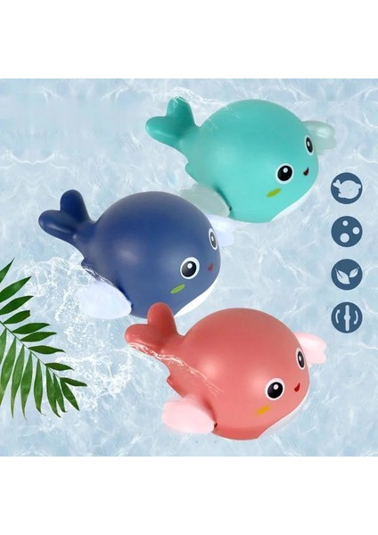 Blue1 Tarzı 1 Adet Bebek Banyo Oyuncakları Sevimli Karikatür Kaplumbağa Balina Hayvan Yürüyor Su Oyuncak Bebek Yüzmek Zincir Clockwork Yaz Zamanı Çocuk Oyuncak (Yurt Dışından)