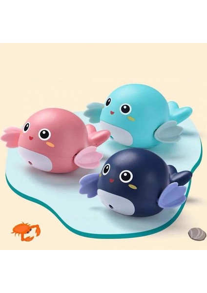 Blue1 Tarzı 1 Adet Bebek Banyo Oyuncakları Sevimli Karikatür Kaplumbağa Balina Hayvan Yürüyor Su Oyuncak Bebek Yüzmek Zincir Clockwork Yaz Zamanı Çocuk Oyuncak (Yurt Dışından)