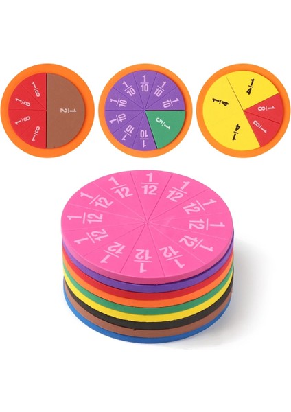 1pc Mühür 08 Stili Eva Yuvarlak Şekilli Kesirler Enstrüman Montessori Matematik Eğitici Oyuncaklar Matematik Öğrenme Aracı Öğrenci Öğretim Hediyeler (Yurt Dışından) modelleri
