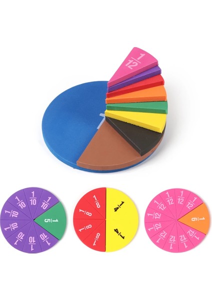 1pc Mühür 08 Stili Eva Yuvarlak Şekilli Kesirler Enstrüman Montessori Matematik Eğitici Oyuncaklar Matematik Öğrenme Aracı Öğrenci Öğretim Hediyeler (Yurt Dışından) fırsatları