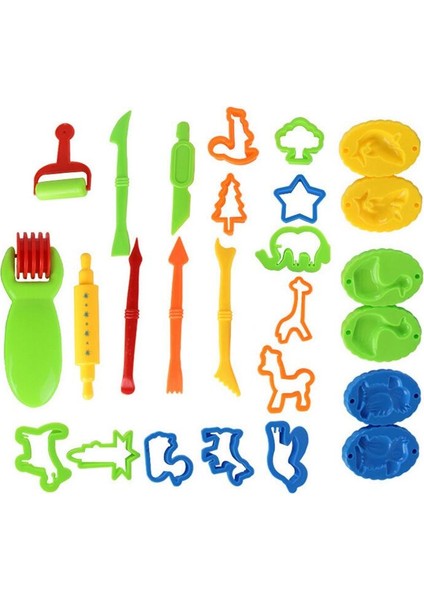 23 Adet Tarzı Oyun Hamuru Modeli Aracı Oyuncaklar Yaratıcı 3D Hamuru Araçları Playdough Seti Kil Kesiciler Kalıpları Deluxe Set Öğrenme Eğitimi Çocuk Oyuncak (Yurt Dışından)