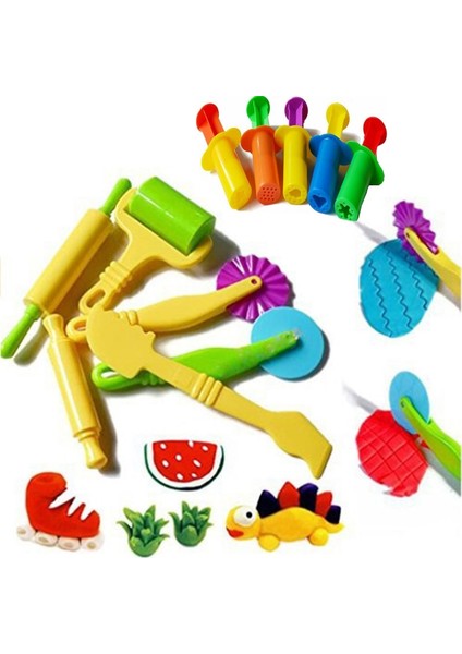 23 Adet Tarzı Oyun Hamuru Modeli Aracı Oyuncaklar Yaratıcı 3D Hamuru Araçları Playdough Seti Kil Kesiciler Kalıpları Deluxe Set Öğrenme Eğitimi Çocuk Oyuncak (Yurt Dışından) modelleri
