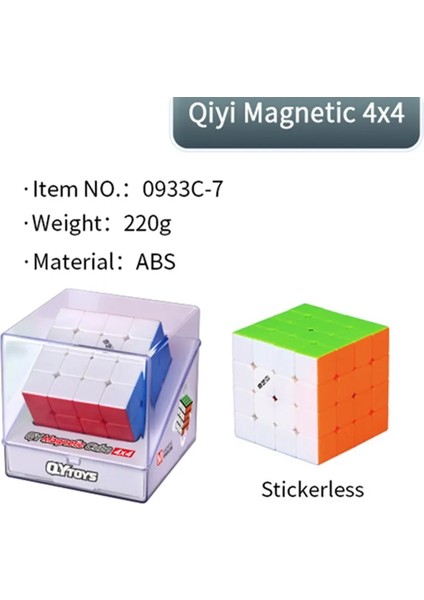 4x4 M Çıkartmasız Stil 2020 Yeni Qiyi Ms Manyetik Serisi 2x2 3x3 4x4 5x5 Piramit Sihirli Küp Stickerless Hız Küpü Bükülen Bulmaca Eğitici Oyuncaklar (Yurt Dışından)
