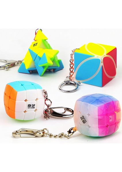 2X2X2 Küçük Ekmek Stili Qiyi Anahtarlık Serisi Sihirli Küp Küçük Ekmek Jöle Akçaağaç Yaprağı Dişli Pyraminx Anahtarlık Sizinle Eğitici Oyuncaklar Taşımak (Yurt Dışından)
