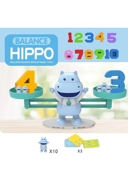 Dinozor - 3 Kart Stili Mini Zeki Maymun Denge Ölçeği Çocuklar Montessori Matematik Oyuncak Dijital Numara Tahta Oyunu Eğitici Öğrenme Oyuncaklar Öğretim Malzemesi (Yurt Dışından)