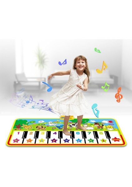 Y 110X36CM Stili 7 Stiller Büyük Boy Bebek Müzikal Mat Oyuncaklar Piyano Oyuncak Infantil Müzik Çalma Mat Çocuklar Erken Eğitim Öğrenme Çocuk Hediyeler (Yurt Dışından)