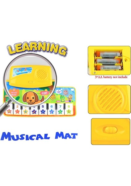 Y 110X36CM Stili 7 Stiller Büyük Boy Bebek Müzikal Mat Oyuncaklar Piyano Oyuncak Infantil Müzik Çalma Mat Çocuklar Erken Eğitim Öğrenme Çocuk Hediyeler (Yurt Dışından)