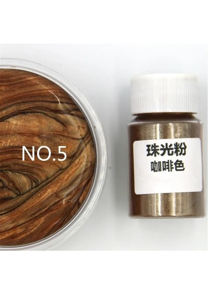 No.5 Tarzı 10G Doğal Mika Mineral El Yapımı Sabun Renkli Sedefli Toz Pigment Mika Tırnak Glitter Inci Tozu Epoksi Alayı (Yurt Dışından)
