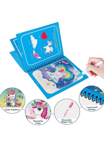 Hayvan Stili Çizim Montessori Oyuncaklar Büyülü Su Kitabı Yeniden Kullanılabilir Boyama Boya Duyusal Kitaplar Erken Eğitim Doğum Günü Noel Yeni Yıl Hediyesi (Yurt Dışından) fiyatları