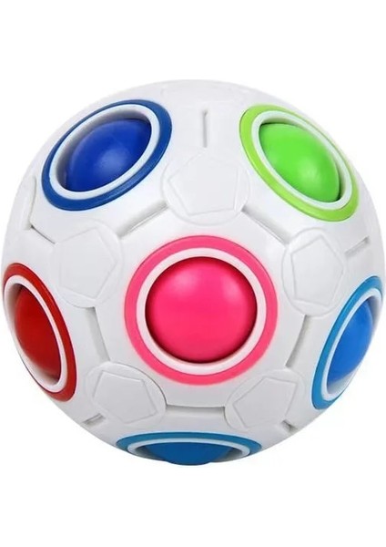 Beyaz Opp Torba Stili Sihirli Rubix Küp Gökkuşağı Topu Küp Hız Futbol Bulmaca Topu Fidget Oyuncaklar Çocuklar Için Yetişkin Stres Giderici Dekompresyon Topu (Yurt Dışından)