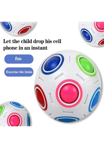Beyaz Opp Torba Stili Sihirli Rubix Küp Gökkuşağı Topu Küp Hız Futbol Bulmaca Topu Fidget Oyuncaklar Çocuklar Için Yetişkin Stres Giderici Dekompresyon Topu (Yurt Dışından) fırsatları