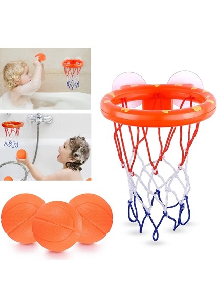 Gri Stil Yürüyor Banyo Oyuncakları Çocuklar Çekim Sepeti Küvet Su Oyun Seti Bebek Kız Erkek Için 3 Mini Plastik Basketbol Komik Duş ile (Yurt Dışından) fiyatları