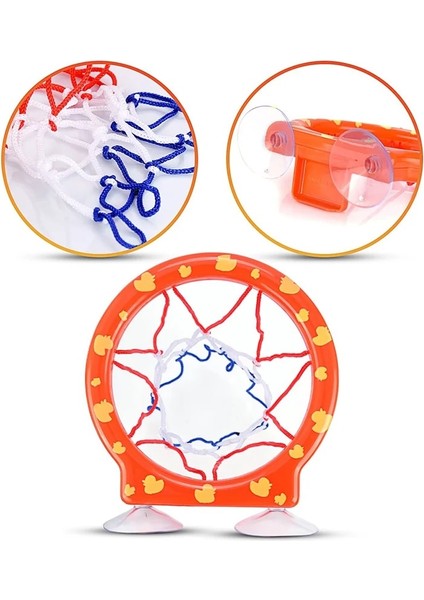 Gri Stil Yürüyor Banyo Oyuncakları Çocuklar Çekim Sepeti Küvet Su Oyun Seti Bebek Kız Erkek Için 3 Mini Plastik Basketbol Komik Duş ile (Yurt Dışından) indirimleri