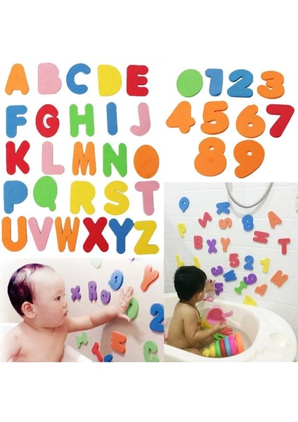 DD572 Stili Bebek Banyo Bulmacaları Alfanümerik Mektup Banyo Oyuncakları Yumuşak Eva Çocuklar Bebek Banyo Su Oyuncakları Erken Eğitici Banyo Oyuncakları (Yurt Dışından) fırsatları