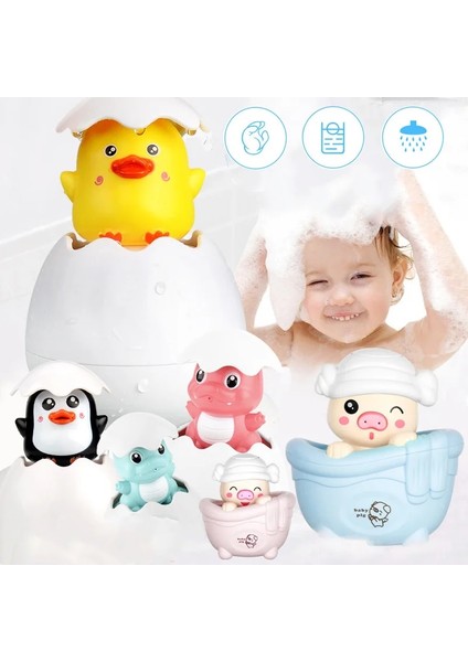 Pembe Ördek Tarzı Bebek Duş Banyo Oyuncakları Çocuklar Için Sevimli Ördek Penguen Yumurta Su Oyuncakları Sprey Yağmurlama Banyo Yağmurlama Kurbağa Yüzme Havuzu Oyuncakları Hediye (Yurt Dışından) modelleri