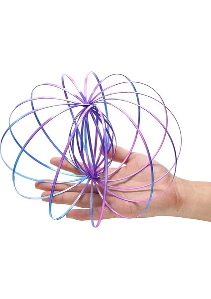 Renk Stili Akış Halkası Kinetik Yaylı Oyuncaklar Inanılmaz Akış Oyuncakları Flowring Kinetik Yaylı Oyuncak 3D Heykel Halkası Inanılmaz Oyuncak Hediye (Yurt Dışından)