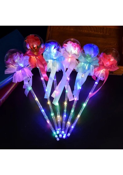 Sarı Stil 1 Adet Kalp Yıldız Şekli Glow Stick LED Aydınlık Sihirli Değnek Oyuncak Gül Çiçek LED Parti Konser Malzemeleri Çocuklar Için Hediye Babys (Yurt Dışından)