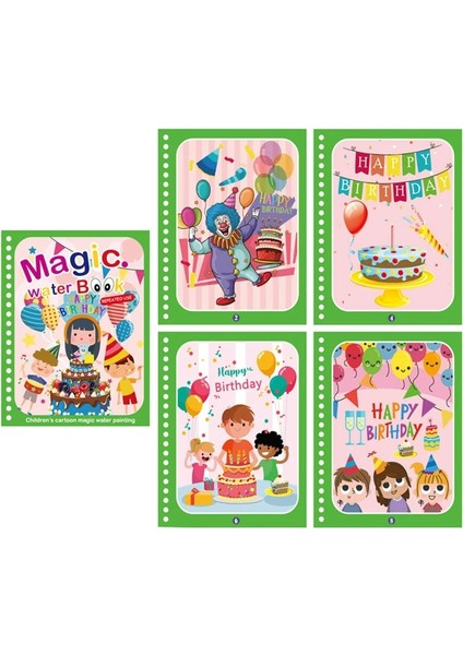 No.2 Tarzı Çocuklar Büyülü Kitap Su Çizim Montessori Oyuncaklar Yeniden Kullanılabilir Boyama Kitabı Sihirli Su Çizim Kitabı Duyusal Erken Eğitim Oyuncaklar (Yurt Dışından)