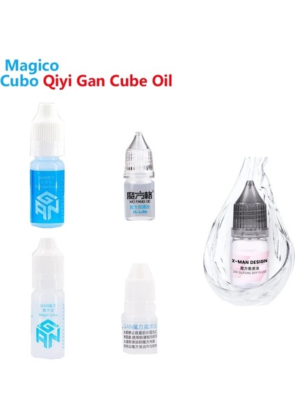 Gan 10ML Stili Gan Qiyi Küp Madeni 2ml 10ML Hız Için Yağlama Yağı Xmd Qiyi M-Lube Profesyonel Gan ​​küpü Yağ Madeni Küpleri Döndürme Pürüzsüz (Yurt Dışından)