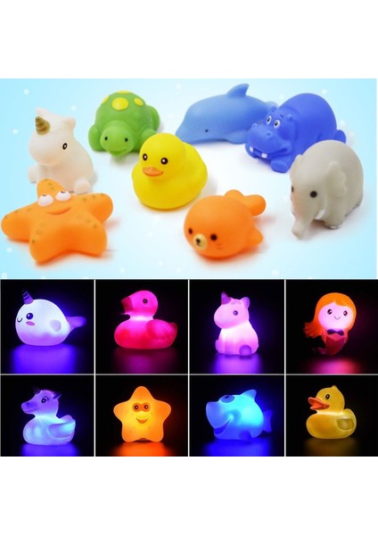 Bir Stil Bebek Suyu Yanıp Sönen Yüzen Hayvanlar Çocuklar Otomatik LED Aydınlatmalı Plaj Oyun Oyuncakları Çocuklar Için Banyo B (Yurt Dışından) fiyatları