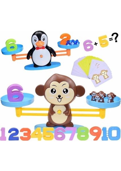 Pembe Maymun Stili Montessori Matematik Oyuncak Dijital Maymun Denge Ölçeği Eğitici Matematik Penguen Dengeleme Ölçeği Numarası Masa Oyunu Çocuklar Öğrenme Oyuncaklar (Yurt Dışından) fırsatları