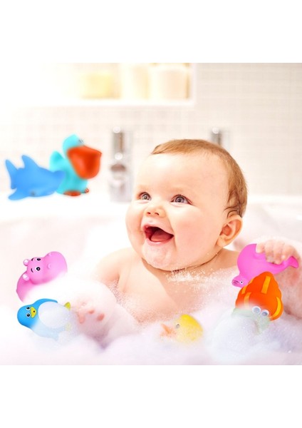 10 Adet Rastgele Stil Stili Et Sevimli Hayvanlar Yüzme Su Oyuncakları Çocuklar Için Yumuşak Kauçuk Şamandıra Squeeze Ses Cızırtılı Banyo Oyuncak Bebek Banyo Oyuncakları Için (Yurt Dışından)