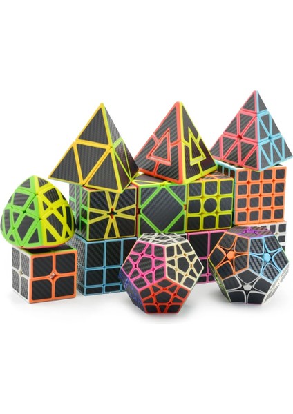Zongzi Pembe Taban Stili Karbon Fiber Küp Sihirli Küp Hız 2x2 3x3 4x4 5x5 Piramit Sq1 Çarpık Bulmaca Pirinç Hamuru Cubo Magico Oyuncaklar Çocuklar Için (Yurt Dışından)