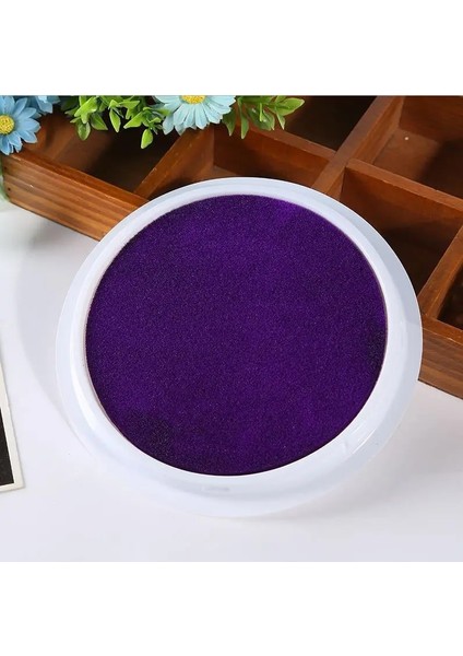 Purpul Tarzı 6 Renkli Mürekkep Damga Pedi Dıy Parmak Boyama Craft Cardmaking Çocuklar Için Büyük Yuvarlak Eğitim Çizim Etkileşimli Bebek Oyuncakları (Yurt Dışından)