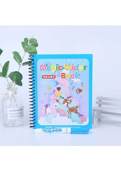Pembe Geyik Stili Montessori Oyuncaklar Yeniden Kullanılabilir Boyama Kitabı Büyülü Su Çizim Kitabı Çocuklar Için Duyusal Erken Eğitim Oyuncaklar Doğum Günü Hediyesi (Yurt Dışından)