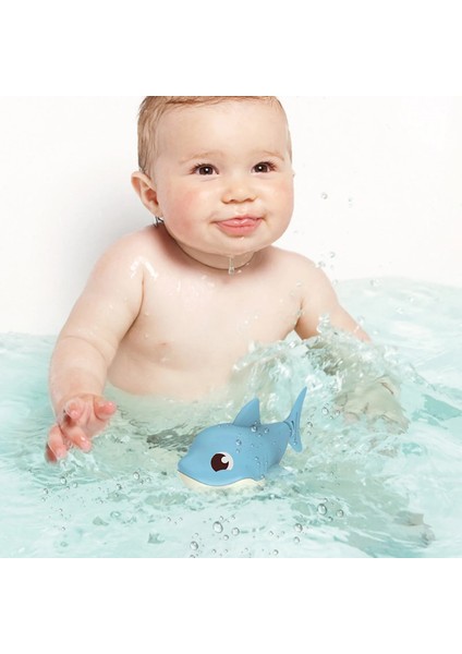 Rastgele Stil Yürümeye Başlayan Bebek Banyo Oyuncakları Sevimli Karikatür Yüzme Köpekbalığı Saat Sallayarak Kuyruk Dönen Cihaz Plaj Bebek Küvet Kurmalı Oyuncak (Yurt Dışından) indirimleri