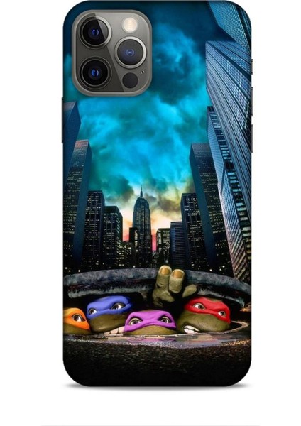 Apple iPhone 12 Pro Kılıf Caliburn 11 Ninja Kablumbağalar 4K Baskılı Kılıf