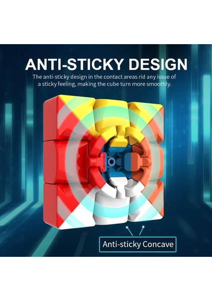 Meilong 3c Stili Moyu Meilong Sihirli Küp Stickerless Bulmaca Profesyonel Hız Küpleri Öğrenciler Için Eğitici Oyuncaklar (Yurt Dışından)