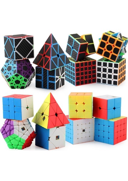 2345 Etiketsiz Stil Moyu Küp Hediye Kutusu 2x2 3x3 4x4 5x5 Sihirli Küp Sq-1 Hız Küpü Bulmaca Oyunu Küp Karbon Fiber Etiket Cubo Çocuklar Için Mevcut Hediye (Yurt Dışından)