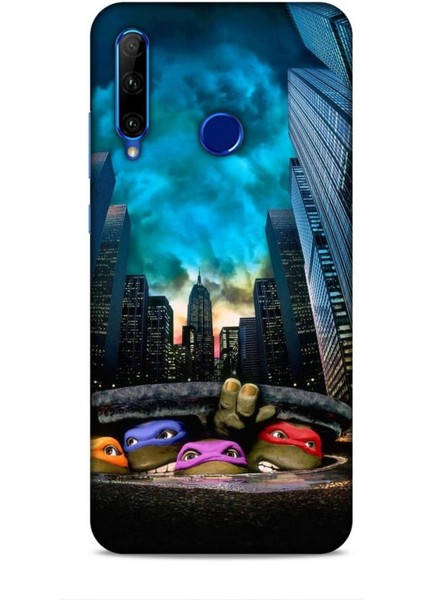 Honor 20 Lite Kılıf Caliburn 11 Ninja Kablumbağalar 4K Baskılı Kılıf