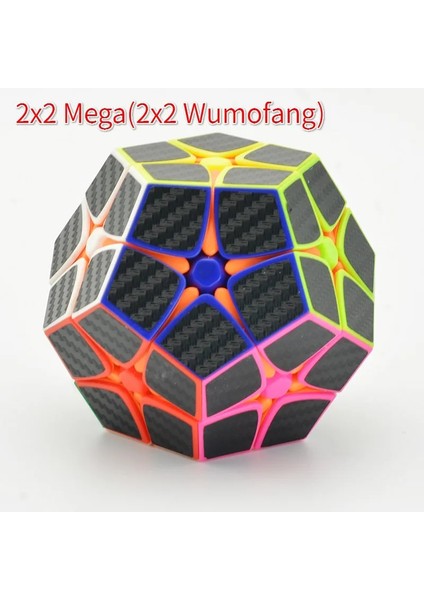 2x2 Mega Stil Karbon Fiber Küp Sihirli Küp Hız 2x2 3x3 4x4 5x5 Piramit Sq1 Çarpık Bulmaca Pirinç Hamuru Cubo Magico Oyuncaklar Çocuklar Için (Yurt Dışından)