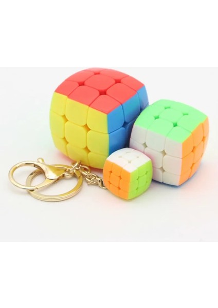 3.5cm Tarzı Yongjun Mini Anahtarlık Topuz Küp Kolye Zincir Anahtarlık Mini Sihirli Küp 3x3 Hız Küp Bulmaca Oyuncaklar Çocuklar Için Acemi (Yurt Dışından)