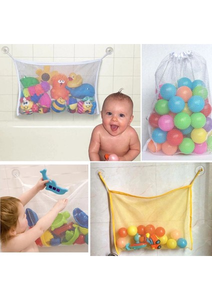 Klasik Bebek Banyo Örgü Çanta Çocuk Banyosu Oyuncak Çanta Net Vantuz Sepetleri (Yurt Dışından)